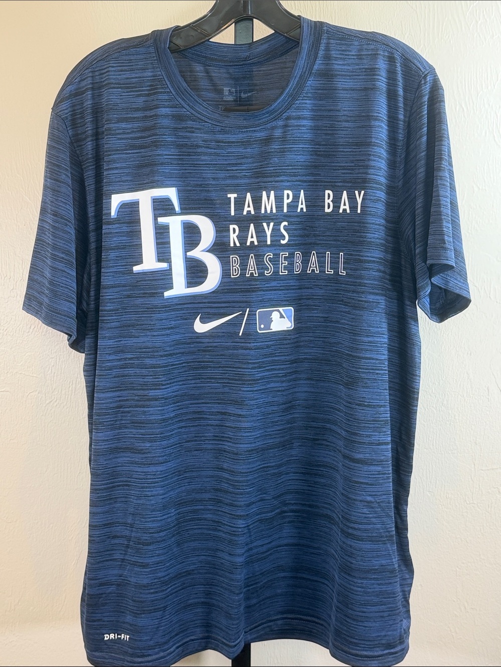 Nike Navy Blue Tampa Bay Rays Graphic Tee Sz Lg NWT